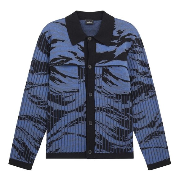 PS by Paul Smith Mens Cardigan Button Thru, Black, Small Petite - Picture 1 of 6